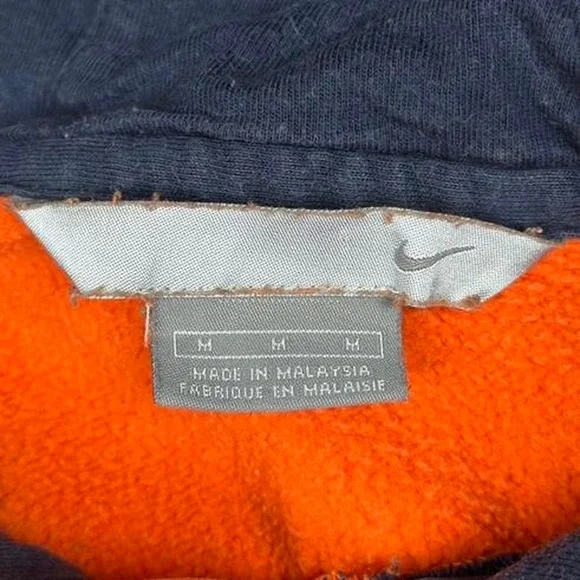 Vintage Nike y2k hoodie orange mens M - Picture 2 of 4